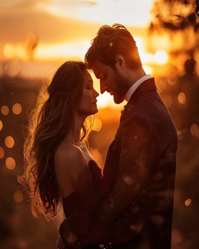 Romantic Sunset Couple Edit